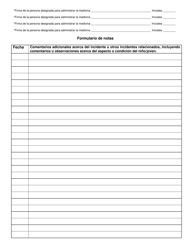 Formulario CCL.026 Autorizacion Para Administrar Medicinas a Ninos Y Jovenes Medicinas De Corto Plazo (Con Receta Y Sin Receta) - Kansas (Spanish), Page 2