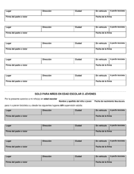 Formulario CCL.034 Formulario De Permiso De Los Padres Para Salidas Fuera De La Guarderia - Kansas (Spanish), Page 2