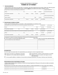 Form DO-10 &quot;Power of Attorney&quot; - Kansas