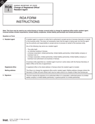 Form ROA Change of Registered Office/Resident Agent - Kansas, Page 2