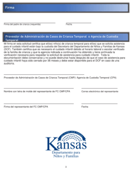 Formulario ES-1512FC Cambios De Beneficios Para El Cuidado De Ninos De Crianza Temporal - Kansas (Spanish), Page 3