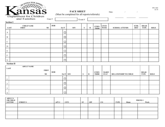 Document preview: Form PPS1000 Face Sheet - Kansas
