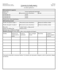 Formulario PPS5318 Evaluacion De La Familia Adoptiva - Kansas (Spanish)