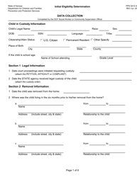 Document preview: Form PPS5410A initial IV-E Eligibility Determination - Data Collection - Kansas