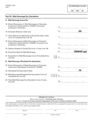 Form 73A550 Quarterly Return of Direct Shippers of Alcohol - Kentucky, Page 2