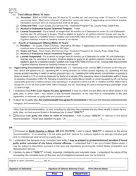Form AOC-495 Dui (Guilty Plea) - Kentucky, Page 2