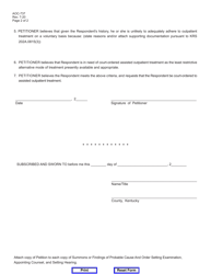 Form AOC-737 Verified Petition for Court-Ordered Assisted Outpatient Treatment - Kentucky, Page 2