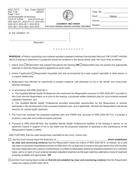 Document preview: Form AOC-737.5 Judgment and Order for Court-Ordered Assisted Outpatient Treatment - Kentucky