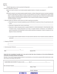 Form AOC-737.1 Examination Certification for Court-Ordered Assisted Outpatient Treatment - Kentucky, Page 2