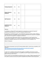 Checklist for Determining and Documenting Ust System Compatibility - Louisiana, Page 2