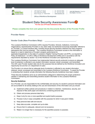 Form F &quot;Student Data Security Awareness Form&quot; - Louisiana