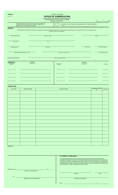 Form R-4  Printable Pdf