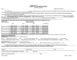 Document preview: Benefit Data Information Sheet - Oxford County, Maine