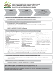 Document preview: Instrucciones para Solicitud De Asistencia De Energia - Maryland (Spanish)