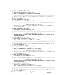 Form CC-GN-004 Answer to Petition for Guardianship of Alleged Disabled Person - Maryland, Page 2