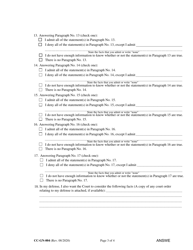Form CC-GN-004 Answer to Petition for Guardianship of Alleged Disabled Person - Maryland, Page 3