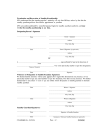 Form CC-GN-041 Parental Designation and Consent to the Beginning of Standby Guardianship - Maryland, Page 4