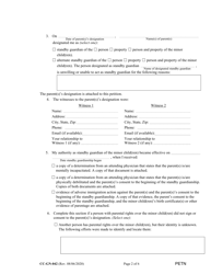 Form CC-GN-042 Petition by Standby Guardian (Judicial Appointment) - Maryland, Page 2
