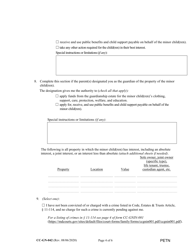 Form CC-GN-042 Petition by Standby Guardian (Judicial Appointment) - Maryland, Page 4