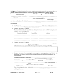 Form CC-GN-043 Petition by Parent (Appointment of Standby Guardian) - Maryland, Page 2