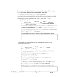 Form CC-GN-043 Petition by Parent (Appointment of Standby Guardian) - Maryland, Page 3