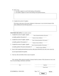 Form CC-GN-043 Petition by Parent (Appointment of Standby Guardian) - Maryland, Page 7
