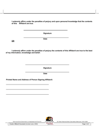 Affidavit Regarding Recorded Governing or Charter Document Under Corporations &amp; Associations Article, 1-201.1 - Maryland, Page 2