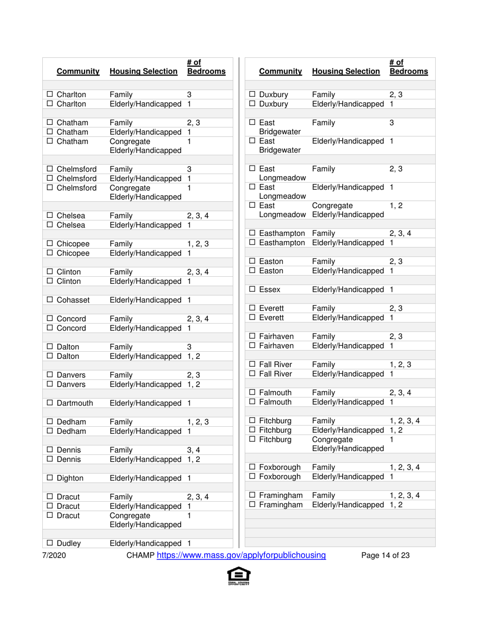 Application for State-Aided Public Housing and the Alternative Housing Voucher Program (Ahvp) - Massachusetts, Page 14