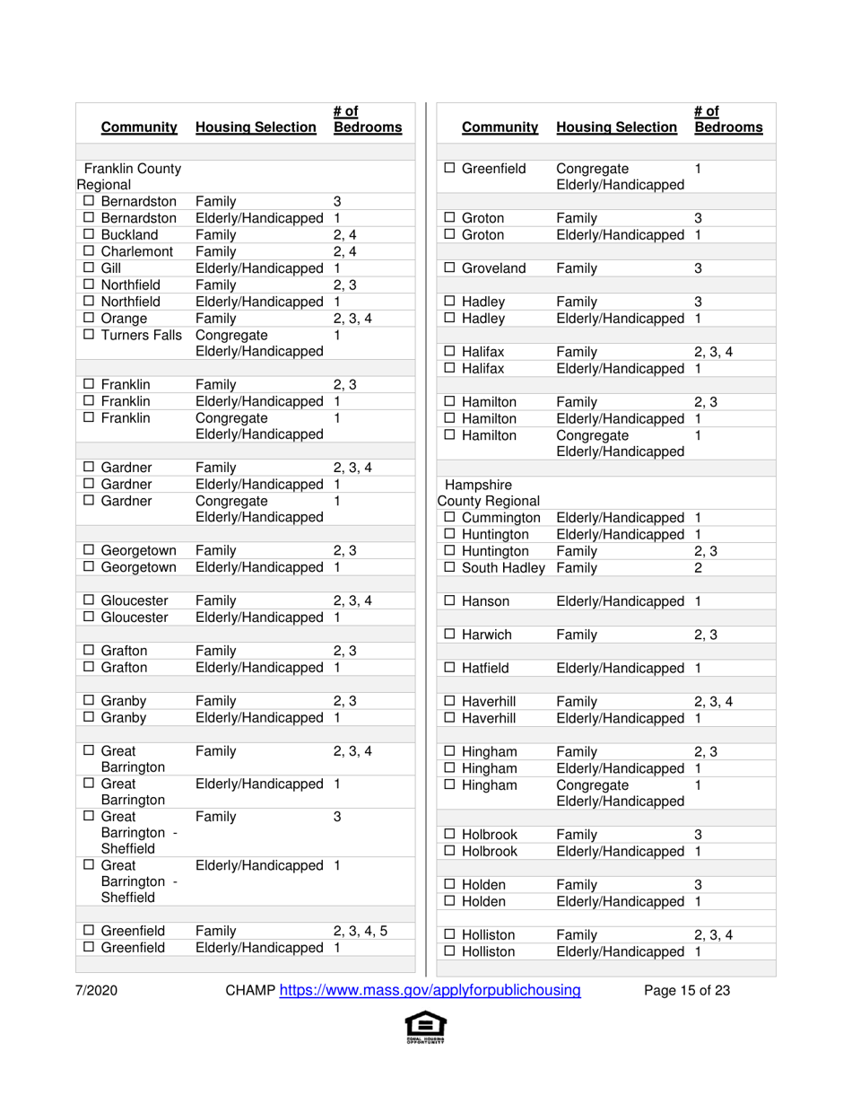 Application for State-Aided Public Housing and the Alternative Housing Voucher Program (Ahvp) - Massachusetts, Page 15