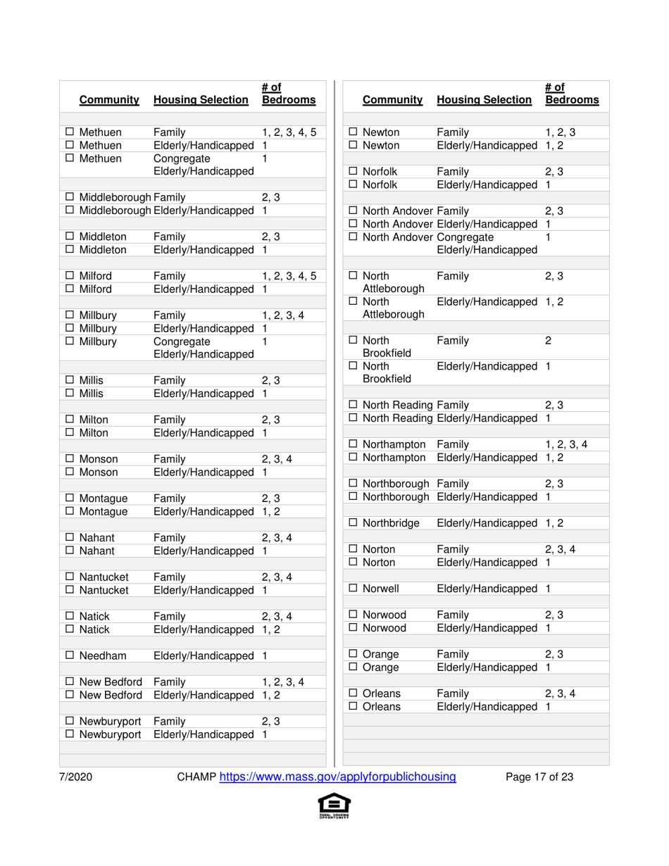 Application for State-Aided Public Housing and the Alternative Housing Voucher Program (Ahvp) - Massachusetts, Page 17