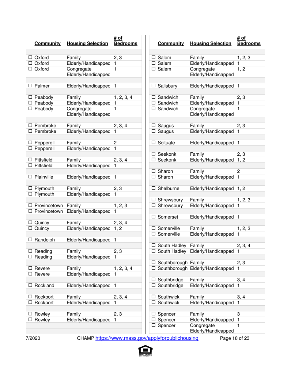 Application for State-Aided Public Housing and the Alternative Housing Voucher Program (Ahvp) - Massachusetts, Page 18