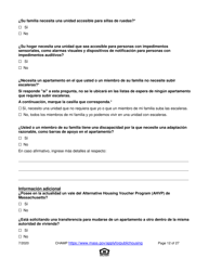 Solicitud Para Vivienda Publica Con Ayuda Del Estado Y El Programa De Vales Para Viviendas Alternativas (Alternative Housing Voucher Program, Ahvp) - Massachusetts (Spanish), Page 12