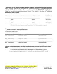 Form FP-293M Mobile Facility Application for Marine Fueling Permit - Massachusetts, Page 2