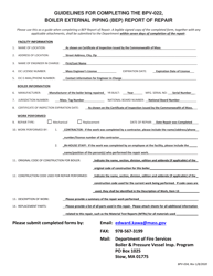 Form BPV-034 Boiler External Piping (Bep) Report of Mechanical Repair - Massachusetts, Page 2