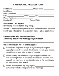 Form FHR-1-LP Fair Hearing Request Form (Large Print) - Massachusetts, Page 4