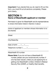 Form PSI-LP Masshealth Permission to Share Information (Psi) Form (Large Print) - Massachusetts, Page 3