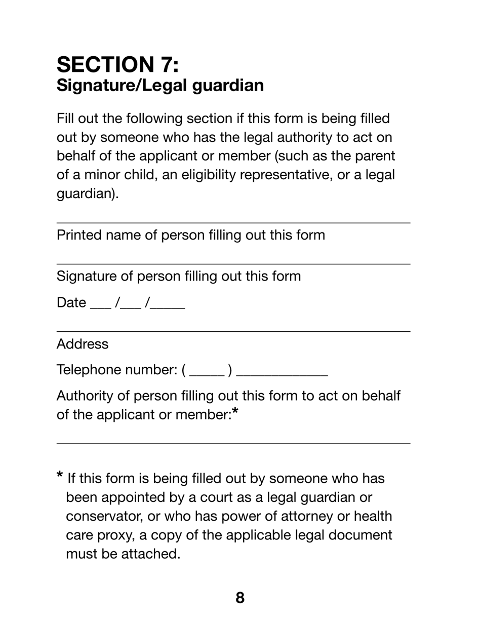 Form PSI-LP Masshealth Permission to Share Information (Psi) Form (Large Print) - Massachusetts, Page 8