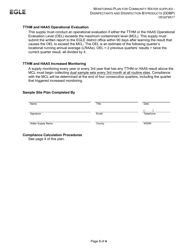 Form DEQ(P)6517 Monitoring Plan for Community Water Supplies - Disinfectants and Disinfection Byproducts (Ddbp) - Michigan, Page 3