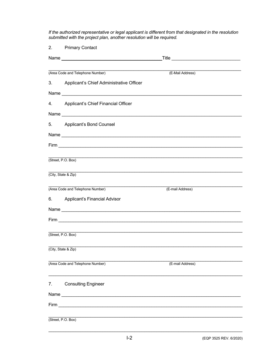 Form EQP3525 Drinking Water State Revolving Fund Application for Financial Assistance for Minicipal Applicants - Michigan, Page 3