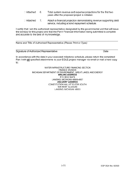 Form EQP3524 Part I Clean Water State Revolving Fund Application for Financial Assistance for Municipal Applicants - Michigan, Page 12
