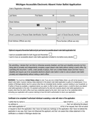 Michigan Accessible Electronic Absent Voter Ballot Application - Michigan, Page 2