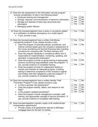 Broker/Lender/Servicer Officer/Manager Questionnaire - Michigan, Page 4