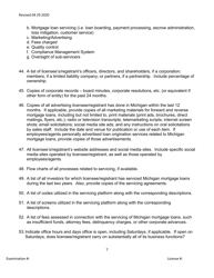 Broker/Lender/Servicer Officer/Manager Questionnaire - Michigan, Page 7