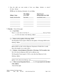 Form CHC603 Petition for Third Party Custody - Minnesota, Page 7