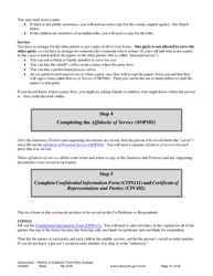 Instructions for Form CHC602, CHC603, CIV102, SOP102, CHC604, DIV813, DIV816, CON111 - Minnesota, Page 21