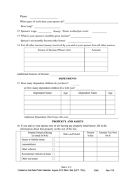 Application for a Public Defender - Minnesota, Page 3