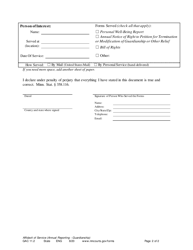 Form GAC11.2 Affidavit of Service (Annual Reporting - Guardianship) - Minnesota, Page 2