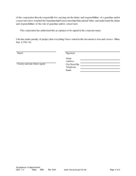 Form GAC1-U Acceptance of Appointment by Conservator/Guardian - Minnesota, Page 2