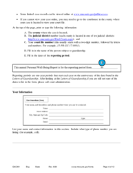Form GAC201 Instructions - Annual Reporting for Guardians - Minnesota, Page 4