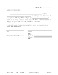Form GAC6-U Notice of Hearing and Notice of Rights - Minnesota, Page 2